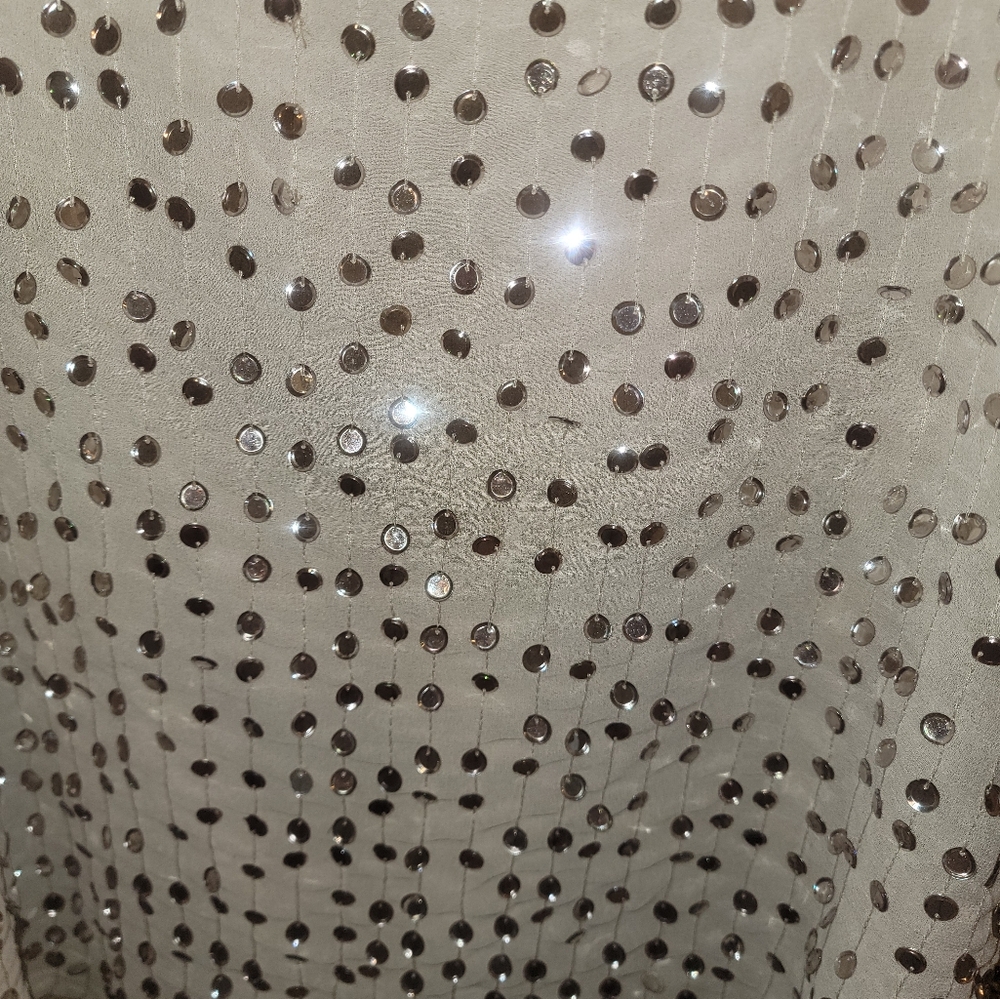 Womens Plus Sz 1X Worthington Beaded Cream Fancy Tank Top Shirt - Picture 2 of 6